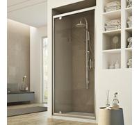 PORTA BOX DOCCIA NICCHIA CRISTALLO TRASPARENTE 6MM 1 ANTA BATTENTE 100 CM H185