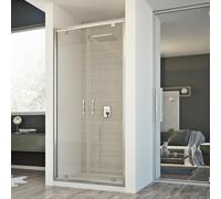 BOX CABINA DOCCIA NICCHIA PARETE PORTA BATTENTE SALOON CRISTALLO DA 77 A 132 CM