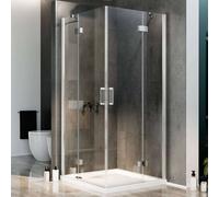 Idralite Box cabina doccia Saloon doppia anta battente EasyClean vetro 70-120 cm