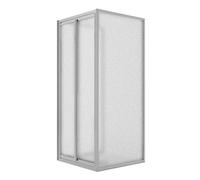 Idralite Box Doccia 3 Lati 70x90x70CM H185 Cristallo Stampato C 2 Fissi+Saloon 2 Ante Battente 90 MOD. Clint