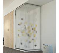 BOX CABINA DOCCIA VETRO SCORREVOLE STAMPATO 100x100 QUADRATO ANGOLARE CRISTALLO