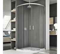 BOX CABINA SEMICIRCOLARE 80X80 VETRO STAMPATO C SCORREVOLE ANGOLARE DOCCIA