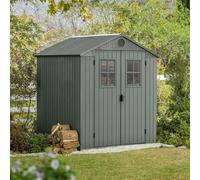 BOX CASETTA DA GIARDINO KETER DARWIN 6X8 CON FINESTRE FRONTALI VERDE (70083)