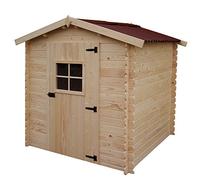 Box Casetta in legno 195x195xh200cm + pavimento giardino ripostiglio AL2020.01N