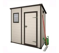 BOX CASETTA IN RESINA DA GIARDINO CM 183X111X200 CM MANOR 6X4 PENT BEIGE 70003