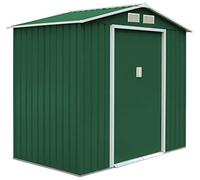 GARDEN COTTAGE METALGREEN 2 PORTE IN METALLO COLORE VERDE SENZA PAVIMENTO L.213