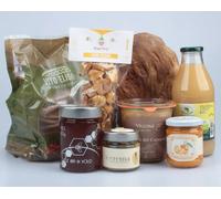 Box Cesto Colazione Miele Bergamotto Marmellata Babà Pane Fichi Secchi Crostini