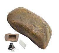 Box chiave di pietra | Chiave di archiviazione nascosta di roccia falsa | Chiavi di polvere impermeabile in resina realistica Hider per giardino esterno, cortile, patio, supporto per chiavi di riserva