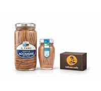 Box con Filetti di Acciughe IL FARO Sott’Olio - 2 Barattoli (720 g + 80 g)