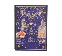 Box Countdown di Natale Città da Sogno Riutilizzabile Decorativa per Arredo | Scatole Fai da Te da Riempire di Natale per Scuola Aula Festa Caramelle Gioielli Giocattoli Snack