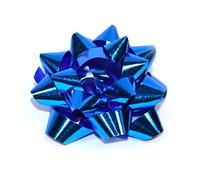 BOX DA 100 PZ COCCARDE STELLA LUX BLU COCCARDA DIAM. 6 FIOCCO PACCO