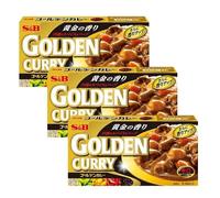 Box da 3 Golden Curry Piccante - Roux Giapponese per Curry Tradizionale, 198g, S&B