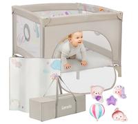 Box da corsa per bambini con materasso e set giocattoli griglia protettiva 0-...