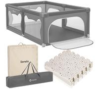 Box da corsa per bambini griglia di protezione 127 x 187 cm pareti laterali +...