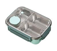 Box da pranzo in acciaio inossidabile - Box per il pranzo con scomparti | Contenitore insalata a prova di perdite con 3 scomparti | CONTRO PROCESSO CASSE DI AMBIGLIE PER LA SCHEDE DEGLI Stude