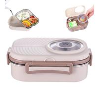 Box da pranzo in acciaio inossidabile per bambini e adulti, scatola per il pranzo termico a prova di perdite senza b.