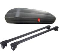 box da tetto Eco 320 + Portapacchi Tetto per nero AUDI A4 Allroad Wagon 09-
