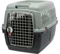 Box de transport - TRIXIE - Giona 4 - Recyclé - S / M : 50 x 51 x 70 cm - Anthracite / Gris-vert