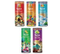 Box Decafood Misto 5 Bevande Namas Juice | Lattine da Collezione da 250ml | Viaggio Intorno al Mondo | Grecia,Costa Rica,Italia,India,Indonesia | Senza Glutine