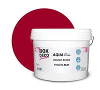 BOX DECO COULEURS Dipinto murale acrilico aspetto opaco Aqua Deco - 10 l/100 m², rosso rubino
