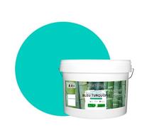BOX DECO COULEURS Pittura naturale ecologica per interni esterni aspetto opaco Natura - 10L /130 m² [Classe energetica A+], blu turchese