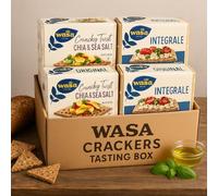 Box Degustazione Cracker Integrali e Croccanti - 6 Confezioni Assortite: 2x Chia & Sea Salt 245g + 2x Original 275g + 2x Integrale 270g - Ricchi di Fibre, Leggeri e Versatili per Ogni Occasione