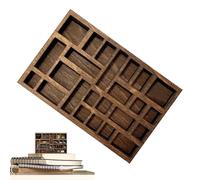 Box di cubby in legno - Scaffale per il display ombra, per lo stoccaggio a parete | 25 cornice per portabricchini, showcase rustico, supporto per piccoli oggetti con scenario del soggiorno