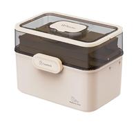 Box di medicina trasparente - Organizzatore di blocco portatile, scatola di archiviazione pieghevole | Contenitore trasparente a più livelli, di viaggio compatta, per lo stoccaggio della
