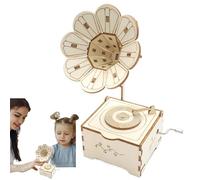 Box di musica di Gramophone - Puzzle in legno 3D | Kit modello di scatole di musica creativa | Kit modello artigianale | Tromba classica Gramofono bbox cosmetico per decorazione, collezione e regalo