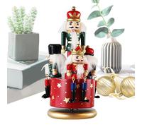Box di Musica di Natale - Scatole Musicali Divertenti, Figurine per Le Vacanze | Decorazione di schiaccianoci in Stile Europeo, Display di Ornamenti rotanti, Accento di Arredamento per la casa