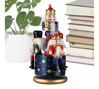Box di Musica di Natale - Scatole Musicali Divertenti, Figurine per Le Vacanze | Decorazione di schiaccianoci in Stile Europeo, Display di Ornamenti rotanti, Accento di Arredamento per la casa
