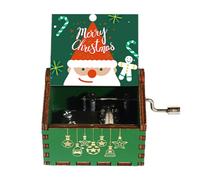 Box di Musica in Legno di Natale, Scatola di Musica Natalizia retrò - Scatola Musicale Vintage Vintage A Mano - for Boy Girl Family Family Friend Christmas Birthday's San
