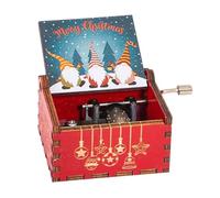 Box di Musica in Legno di Natale, Scatola di Musica Natalizia retrò - Scatola Musicale Vintage Vintage A Mano - for Boy Girl Family Family Friend Christmas Birthday's San