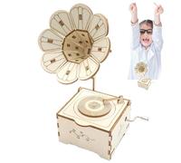 Box Di Musica In Legno - Kit Artigianato Per Puzzle In Legno 3D Creativo | Woodn Music Box Model Per Appassionati Di Fai -da -te | Retro Gramophone Musiic Regalo Collegibile Per Decorazioni Per L