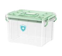 Box di stoccaggio dei medicinali - Contenitore di pillole di grandi dimensioni, organizzatore di slot | Compartment Alezed Travel Tablet Case Ordinamento del gabinetto per la casa, Dolsorie di support