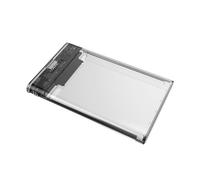 UNITEK Alloggiamento per disco rigido esterno da 2,5" HDD/SSD SATA I/II/III, con cavo 3.0 integrato, montaggio senza attrezzi, trasparente
