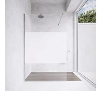 Box Doccia 130cm Walk-in Altezza 200cm Vetro Temperato Opaco da 8mm con Trattamento Anticalcare mod. Lazaros