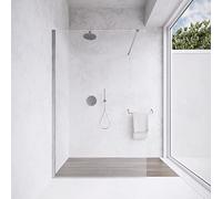 Box Doccia 150cm Walk-in Altezza 200cm Vetro Temperato Trasparente da 8mm con Trattamento Anticalcare mod. Lazaros