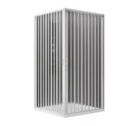 d&h Box doccia a soffietto Rosy – 2 lati in PVC riducibile 70 x 70 cm
