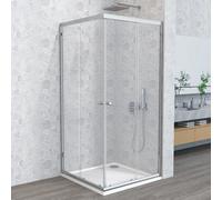 Box Doccia 2 Lati Cristallo Linea Wonder Dh 70 cm x 70 P Bianco V Tras
