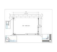 Box Doccia 2 Lati Scorrevoli + Lato Fisso, Vetro Temperato 6 mm, 100x120x100 cm