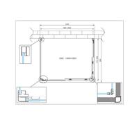 Box Doccia 2 Lati Scorrevoli + Lato Fisso, Vetro Temperato 6 mm, 80x100x80 cm