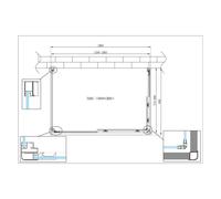 Box Doccia 2 Lati Scorrevoli + Lato Fisso, Vetro Temperato 6 mm, 80x130x80 cm