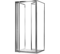 Box Doccia 3 lati 2 Ante Battenti in Cristallo Trasparente 4-6mm H185 Fosterberg Skagen 70x70x70 cm