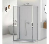 Box doccia 3 lati 70x130x70 con porta scorrevole trasparente Tay
