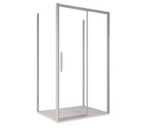 Box Doccia 3 Lati 70x140x70 cm 1 anta Scorrevoe in Cristallo trasparente 6mm