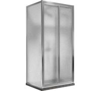 Box Doccia 3 lati 70x80x70 cm 2 Ante Battenti in Cristallo Opaco 4-6mm H198 Fosterberg Maribo Trio