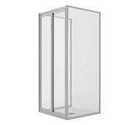 BOX CABINA DOCCIA TRE LATI 70X80X70CM SALOON 2 PORTE BATTENTE H198 TRASPARENTE