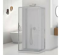 Box doccia 3 lati 70x90x70 cm doppio scorrevole trasparente Tay