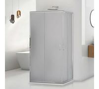 Box doccia 3 lati 70x90x70 cm doppio scorrevole vetro stampato Tay